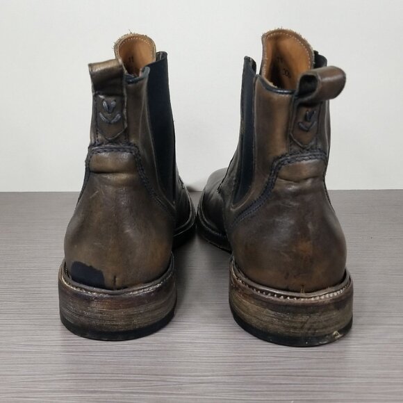 John Varvatos Fleetwood Chelsea Boots, Brown Distressed Leather, Mens Size 11 M - Picture 5 of 13